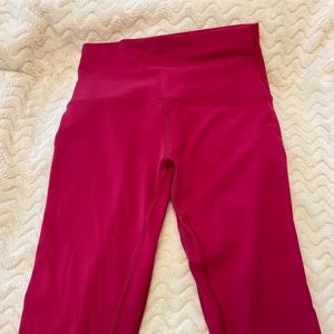 Size 2 Lululemon cropped pink align leggings